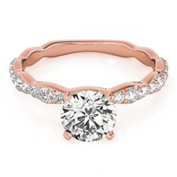 0.93 ctw VS/SI Diamond Solitaire Ring 14K Rose Gold - REF-80F3N - SKU:25320