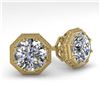 Image 1 : 2.0 ctw VS/SI Diamond Stud Solitaire Earrings 14K Yellow Gold - REF-488M5F - SKU:29776