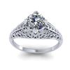 Image 3 : 1 ctw Solitaire VS/SI Diamond Ring 18K White Gold - REF-307F7N - SKU:32822
