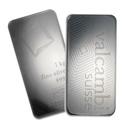 One piece 1 kilo 0.999 Fine Silver Bar Valcambi with Assay-78911