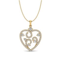 1.15 ctw VS/SI Diamond Necklace 14K Yellow Gold - REF-89X6R - SKU:20391