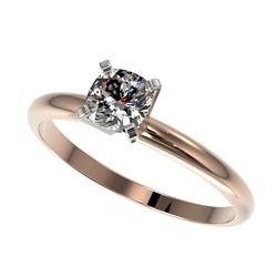 0.50 ctw VS/SI Cushion Cut Diamond Ring 10K Rose Gold - REF-73Y5X - SKU:32872