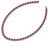 Image 2 : 33 ctw Garnet & VS/SI Diamond Eternity Necklace 10K Rose Gold - REF-149M3F - SKU:21594