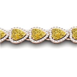 23 ctw Citrine & Bracelet Heart Halo 14K Rose Gold - REF-415V5Y - SKU:22613