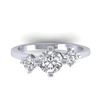 Image 1 : 1.25 ctw VS/SI Diamond Solitaire 3 Stone Ring 18K White Gold - REF-216M2F - SKU:32663