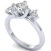 Image 2 : 1.25 ctw VS/SI Diamond Solitaire 3 Stone Ring 18K White Gold - REF-216M2F - SKU:32663