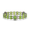 Image 2 : 18.66 ctw Peridot & Diamond Bracelet 14K White Gold - REF-180V8Y - SKU:44252