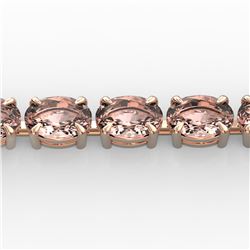 23 ctw Morganite Eternity Bracelet 14K Rose Gold - REF-232Y7X - SKU:23392