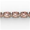 Image 1 : 23 ctw Morganite Eternity Bracelet 14K Rose Gold - REF-232Y7X - SKU:23392