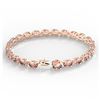 Image 3 : 23 ctw Morganite Eternity Bracelet 14K Rose Gold - REF-232Y7X - SKU:23392
