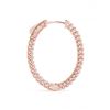 Image 3 : 1.44 ctw Diamond VS/SI 30 mm Hoop Earrings 14K Rose Gold - REF-141V8Y - SKU:29156
