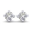 Image 1 : 1 ctw VS/SI Diamond Solitaire Stud Earrings 18K White Gold - REF-149W8H - SKU:32657
