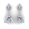 Image 3 : 1 ctw VS/SI Diamond Solitaire Stud Earrings 18K White Gold - REF-149W8H - SKU:32657