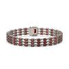 Image 3 : 21.51 ctw Garnet & Diamond Bracelet 14K White Gold - REF-227R5K - SKU:45980