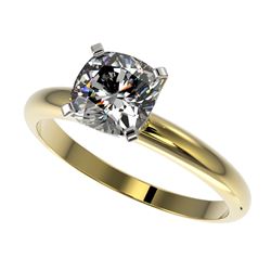 1.25 ctw VS/SI Cushion Cut Diamond Ring 10K Yellow Gold - REF-372Y3X - SKU:32921