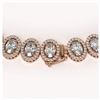Image 3 : 34.72 ctw Oval Diamond Necklace 18K Rose Gold - REF-4700M9F - SKU:42759