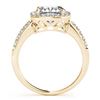 Image 2 : 1.01 ctw VS/SI Cushion Diamond Halo Ring 14K Yellow Gold - REF-154W6H - SKU:24964