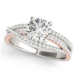 1.40 ctw VS/SI Diamond Solitaire Ring 14K White & Rose Gold - REF-279X7R - SKU:26014
