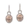 Image 1 : 7 ctw Morganite & Halo VS/SI Diamond Earrings 14K Rose Gold - REF-254K5W - SKU:22740