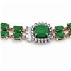Image 3 : 43.97 ctw Emerald & Diamond Necklace 14K Rose Gold - REF-482V4Y - SKU:44682
