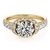Image 1 : 1.75 ctw VS/SI Diamond Solitaire Halo Ring 14K Yellow Gold - REF-294H8M - SKU:24874