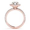 Image 2 : 1.25 ctw VS/SI Diamond Solitaire Halo Ring 14K Rose Gold - REF-102H5M - SKU:24142