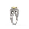 Image 3 : 2.09 ctw Canary Citrine & Diamond Ring 14K White Gold - REF-94A9V - SKU:44039