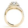 Image 2 : 2 ctw VS/SI Diamond Halo Ring 14K Yellow Gold - REF-388X5R - SKU:24490