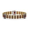 Image 1 : 26.27 ctw Garnet & Diamond Bracelet 14K Yellow Gold - REF-224V3Y - SKU:45298