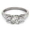 Image 1 : 1.25 ctw VS/SI Diamond 3 Stone Ring 14K White Gold - REF-112N3A - SKU:25928