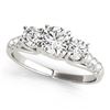 Image 2 : 1.25 ctw VS/SI Diamond 3 Stone Ring 14K White Gold - REF-112N3A - SKU:25928