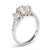 Image 3 : 1.25 ctw VS/SI Diamond 3 Stone Ring 14K White Gold - REF-112N3A - SKU:25928