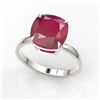 Image 2 : 6 ctw Ruby Solitaire Ring 18K White Gold - REF-63Y6X - SKU:22198