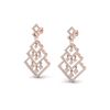 Image 1 : 3 ctw VS/SI Diamond Earrings Dangling 14K Rose Gold - REF-267X6R - SKU:22489