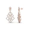 Image 2 : 3 ctw VS/SI Diamond Earrings Dangling 14K Rose Gold - REF-267X6R - SKU:22489