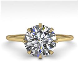 2.03 ctw VS/SI Diamond Engagement Ring 18K Yellow Gold - REF-947V4Y - SKU:35770