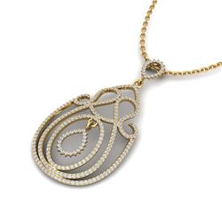 2 ctw VS/SI Diamond Necklace 14K Yellow Gold - REF-149V5Y - SKU:22451