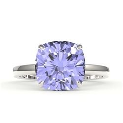 6 ctw Tanzanite Ring 18K White Gold - REF-212W7H - SKU:22203