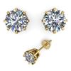 Image 2 : 1.0 ctw VS/SI Diamond Stud Earrings 14K Yellow Gold - REF-117W9H - SKU:29527