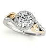 Image 1 : 1 ctw VS/SI Diamond Solitaire Halo Ring 14K White & Yellow Gold - REF-134X5R - SKU:24704