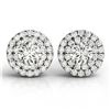 Image 2 : 1 ctw Diamond Solitaire VS/SI Halo 14K White Gold - REF-90R4K - SKU:29237