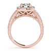Image 2 : 1.11 ctw VS/SI Diamond Solitaire Halo Ring 14K Rose Gold - REF-98K6W - SKU:24394