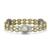 Image 2 : 16.55 ctw Opal & Diamond Bracelet 14K Yellow Gold - REF-286X2R - SKU:44755