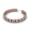Image 2 : 6.50 ctw & Black VS/SI Diamond Bracelet 14K Rose Gold - REF-382X2R - SKU:20020