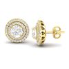 Image 2 : 2 ctw VS/SI Diamond Stud Earrings 18K Yellow Gold - REF-263V6Y - SKU:21471