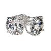 Image 3 : 2.11 ctw H-SI/I Diamond Stud Earrings 10K White Gold - REF-367W5H - SKU:36643