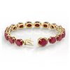 Image 3 : 75 ctw Ruby & VS/SI Diamond Bracelet 14K Yellow Gold - REF-457X8R - SKU:22276