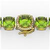 Image 1 : 40 ctw Peridot & Diamond Bracelet 14K Yellow Gold - REF-259X8R - SKU:23318