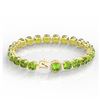 Image 3 : 40 ctw Peridot & Diamond Bracelet 14K Yellow Gold - REF-259X8R - SKU:23318