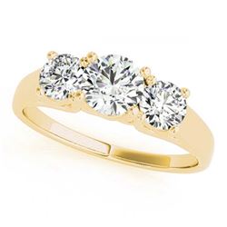 0.50 ctw VS/SI Diamond 3 Stone Ring 14K Yellow Gold - REF-46Y3X - SKU:25897